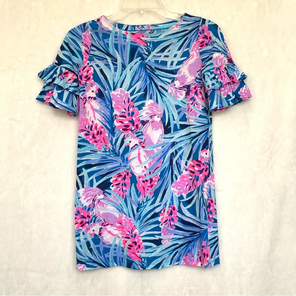 Lilly Pulitzer little girls Dress Size L 8-10 Girls. Colors Blue, Pink & Purple